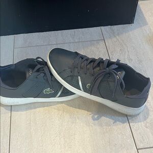 Lacoste Dark Gray Sneakers with White Soles